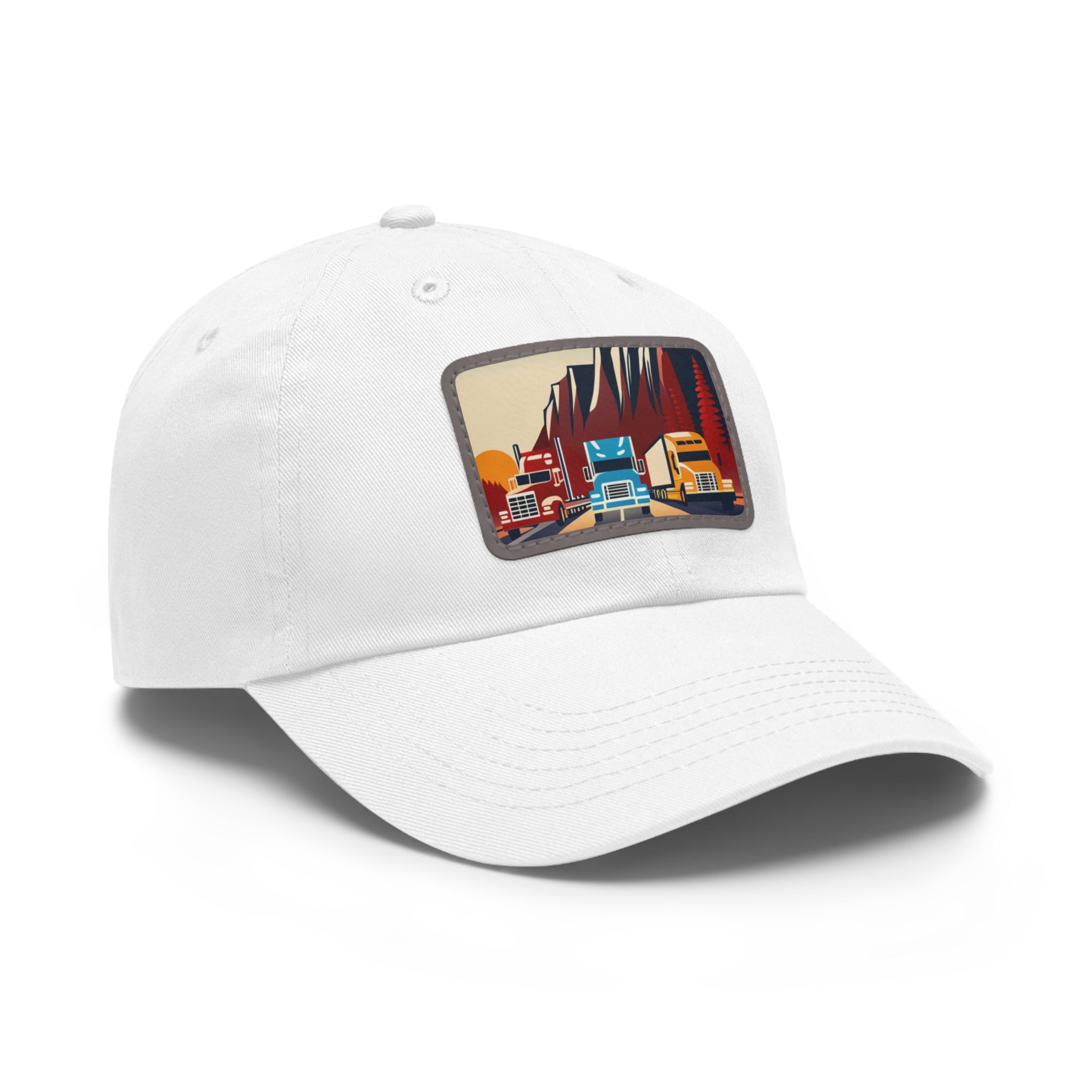 Dad Hat with Leather Patch (Rectangle)