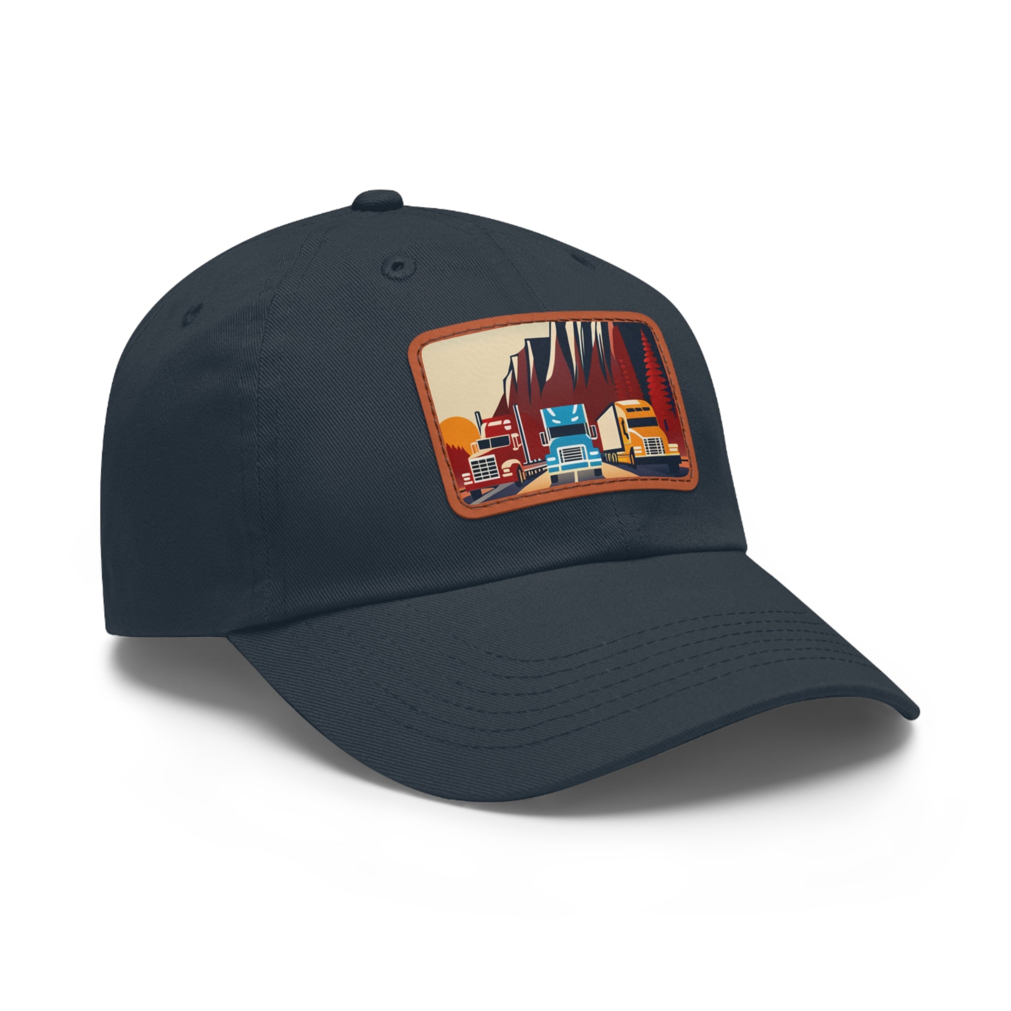 Dad Hat with Leather Patch (Rectangle)