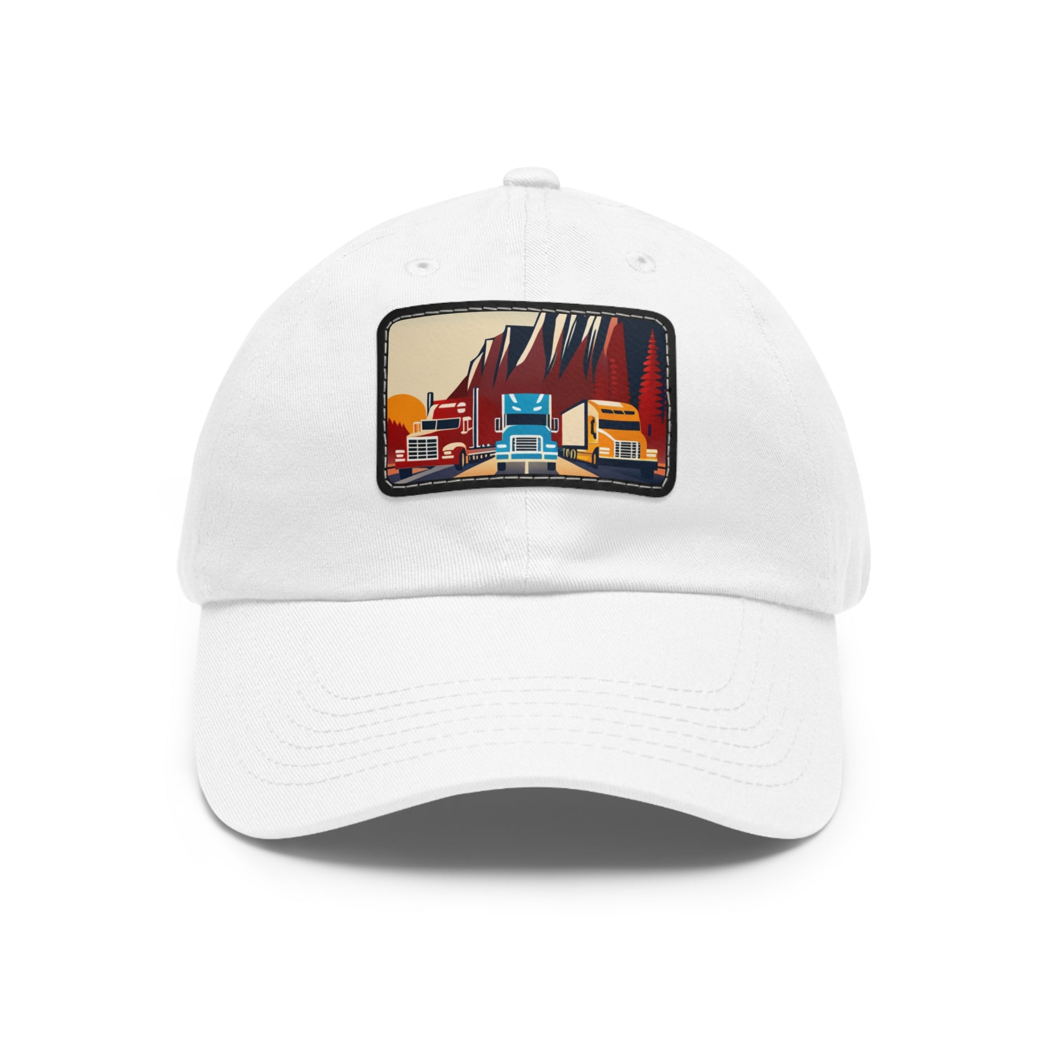 Dad Hat with Leather Patch (Rectangle)