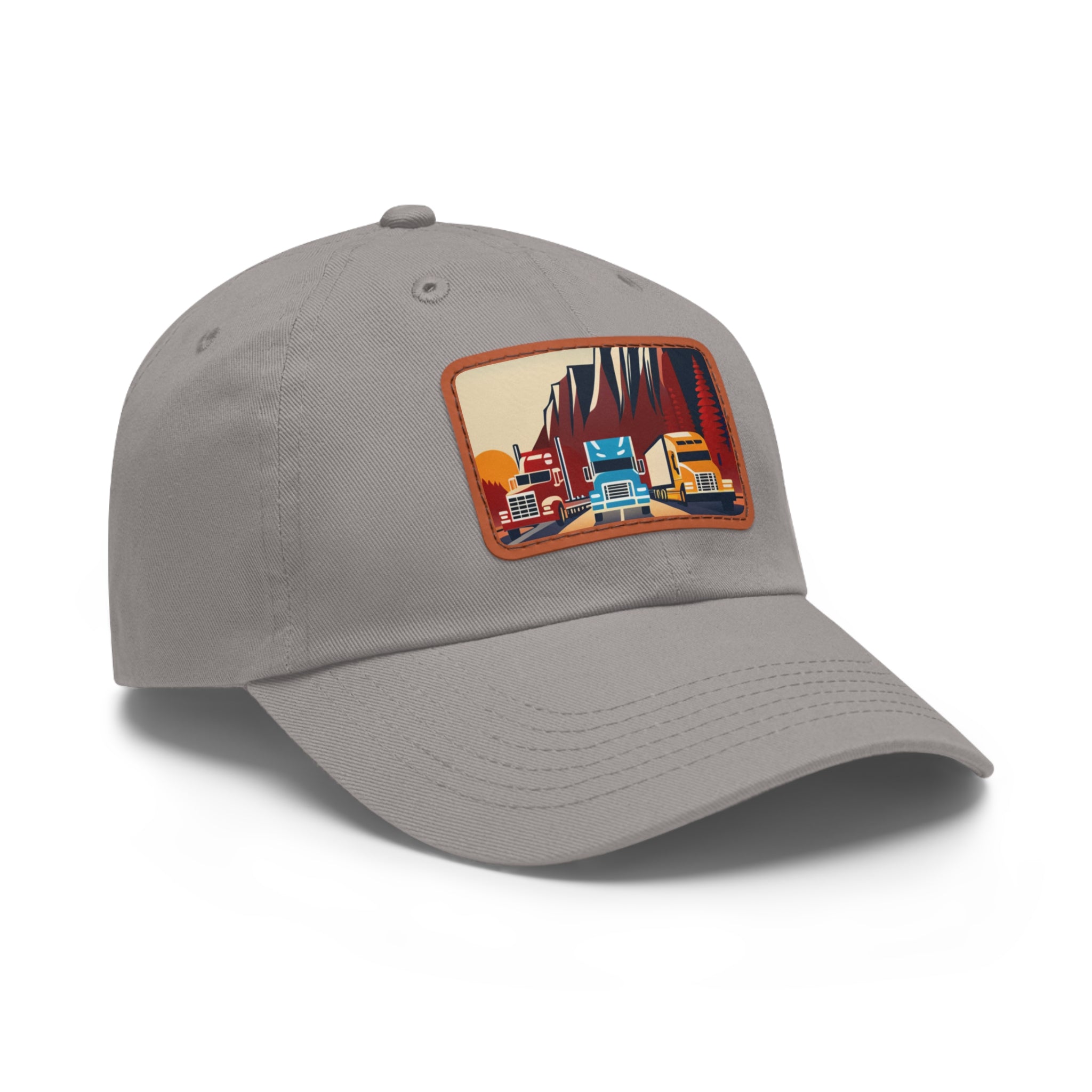 Dad Hat with Leather Patch (Rectangle)