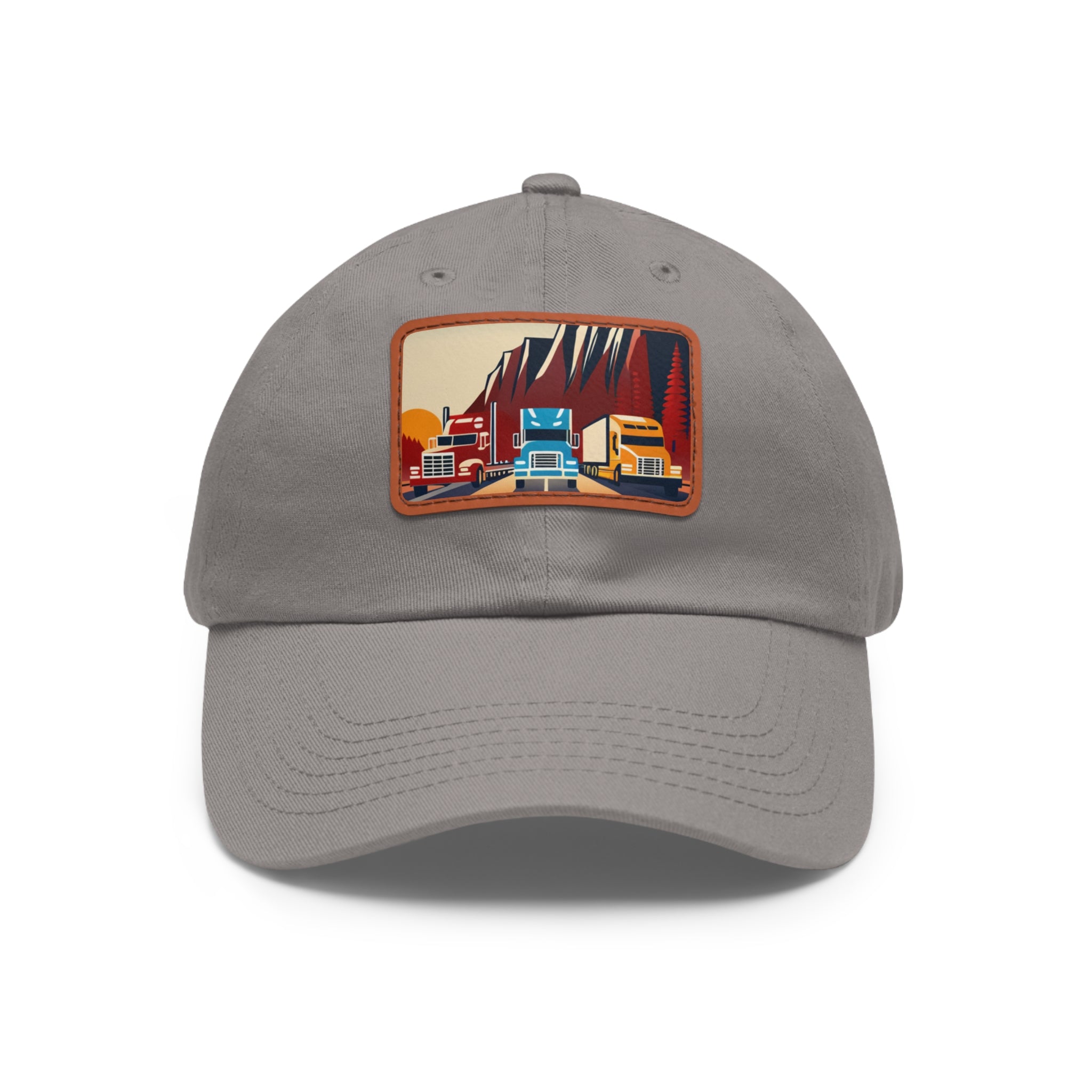 Dad Hat with Leather Patch (Rectangle)