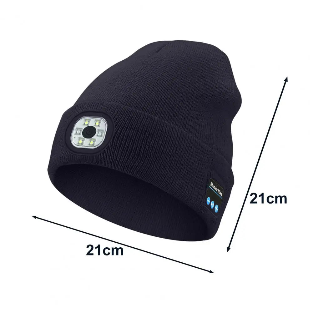 Bluetooth LED Beanie - Music & Light for Camping