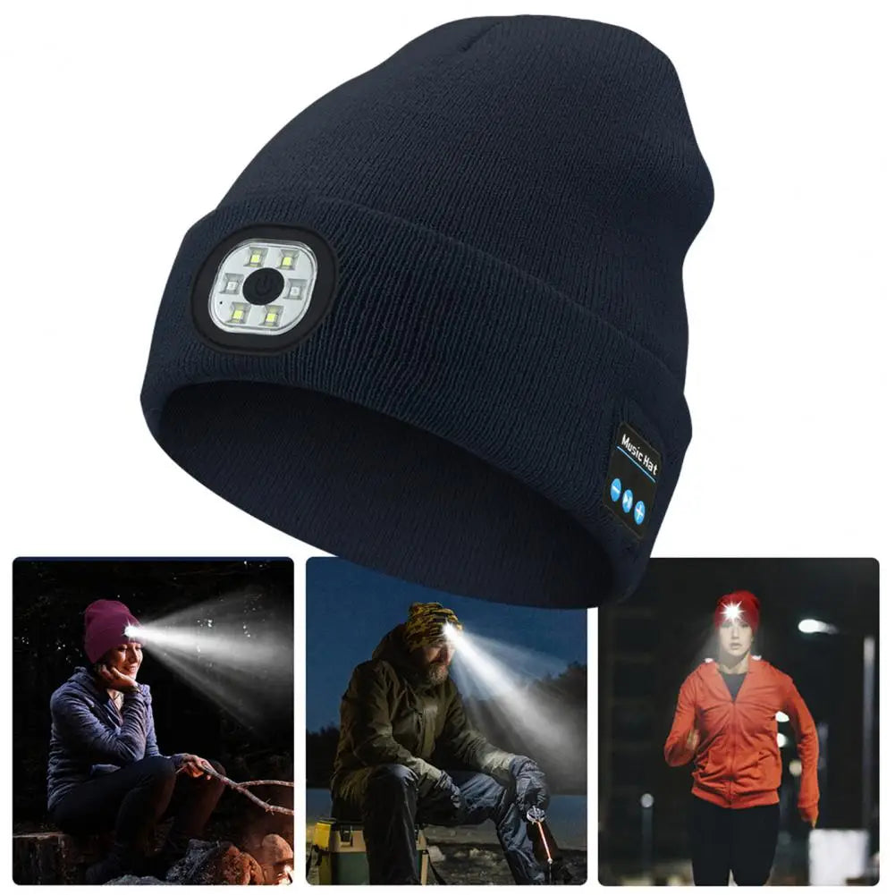 Bluetooth LED Beanie - Music & Light for Camping