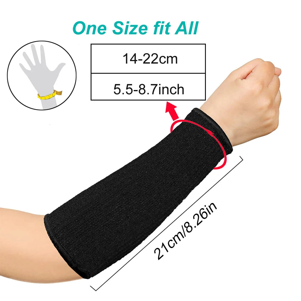 3 Pairs Level 5 Safety Sleeves Anti Cut Arm Puncture Gloves Cutting Resistant Bracers Protector Household Breathable Arm Guard