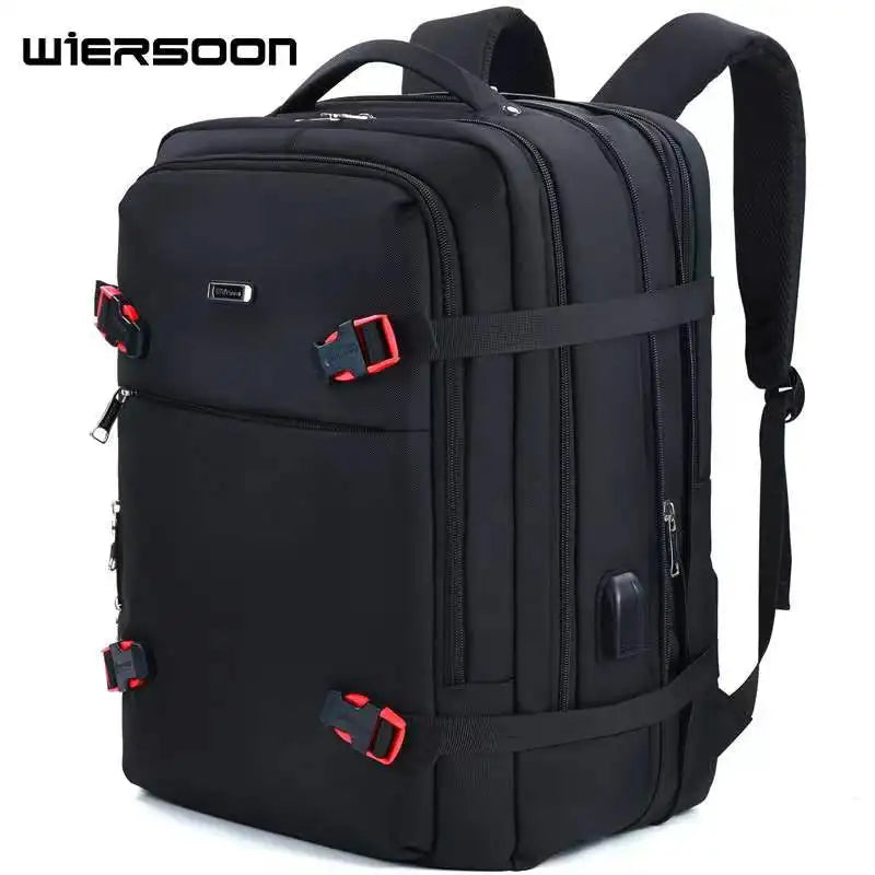 Wiersoon 45L Expandable Travel Backpack - Fits 17" Laptop